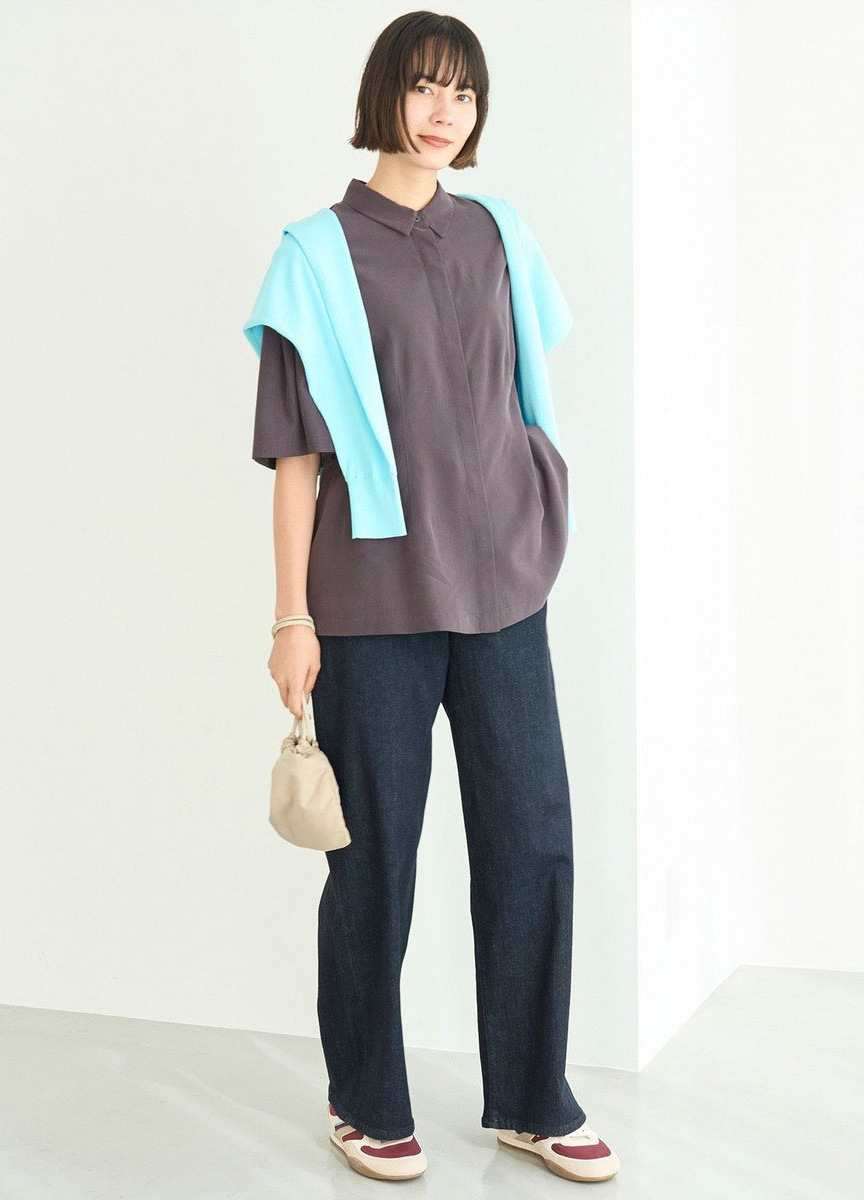 寬鬆直筒牛仔褲